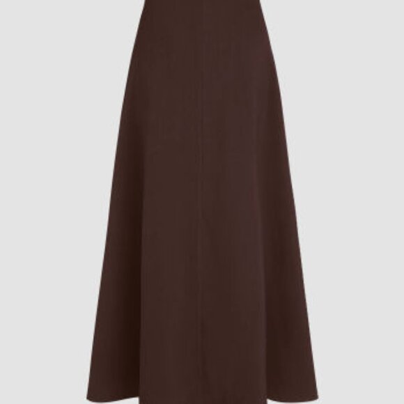 High Waist Solid Pleated Maxi Skirt - Picture 5 of 5